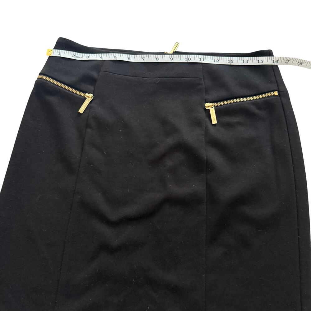 Michael Kors black zip up skirt sz 8 dressy workwear classic classy - Picture 4 of 11